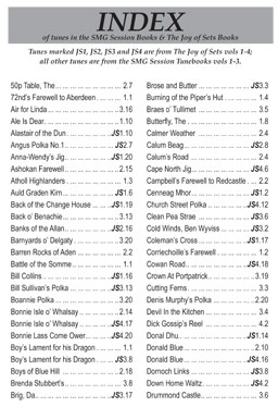 Tunebook Index